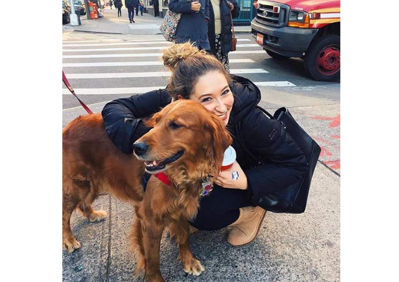 «Обнимательная» собака: ретривер из Нью-Йорка стал звездой соцсетей (видео)