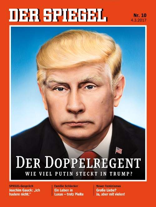 Фотофакт: немецкая газета поместила на обложку Трампа с лицом Путина 