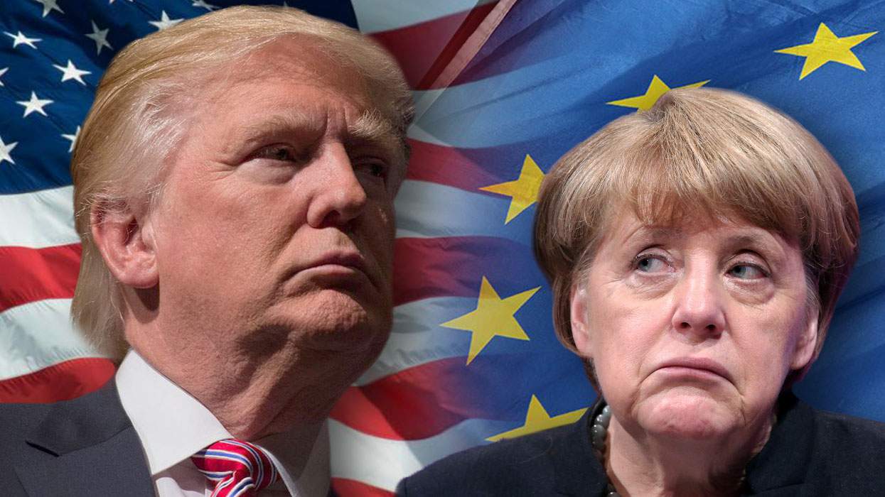 Дональд Трамп не ответил на рукопожатие канцлера ФРГ Меркель (видео)