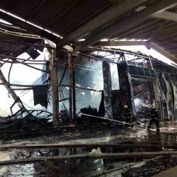 На Прикарпатье горели склады фабрики (Фото)