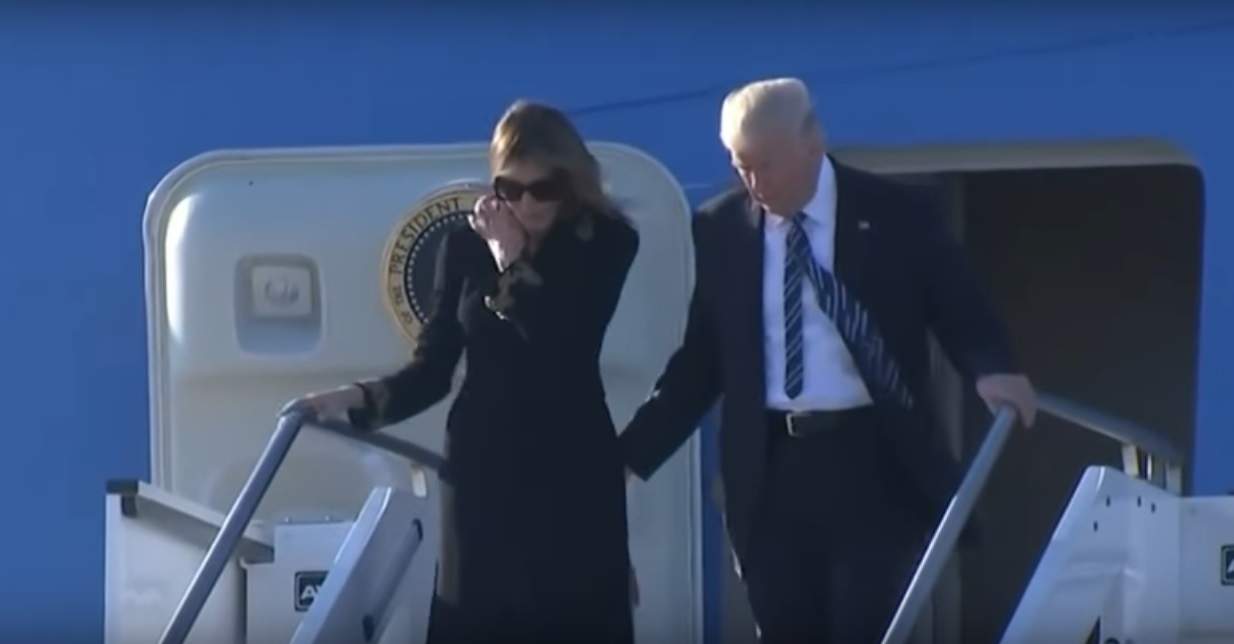Супруга Трампа проигнорировала жест мужа (видео)