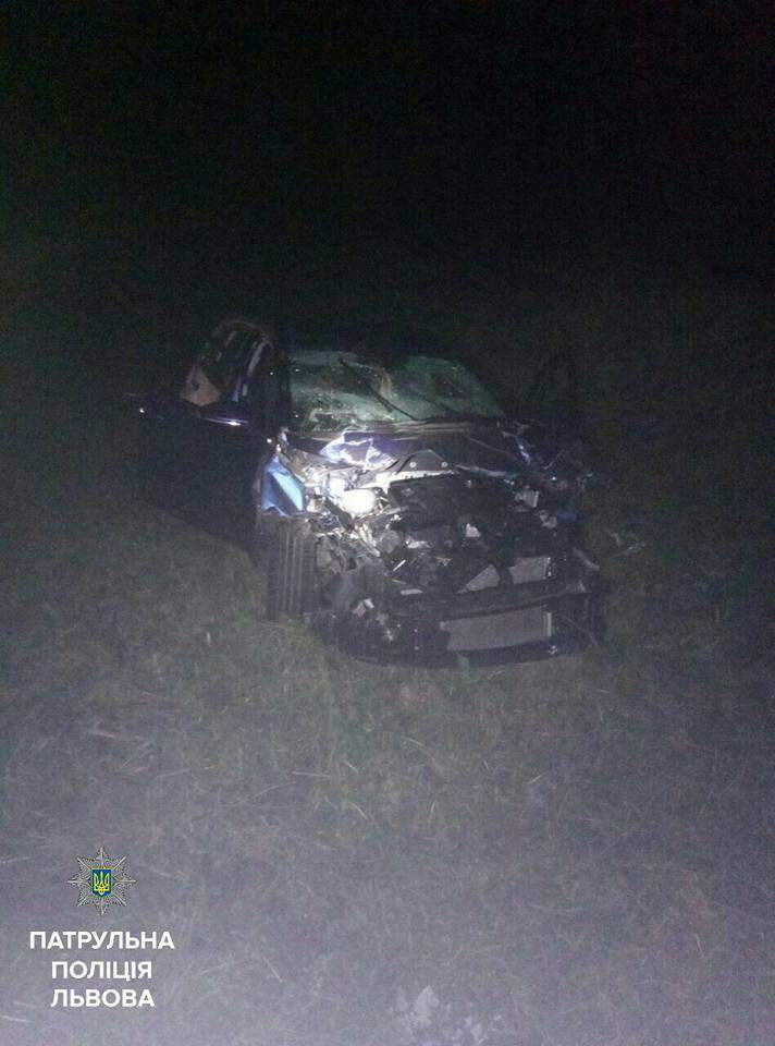 На Львовщине пьяный водитель сбежал после совершения ДТП (Фото)