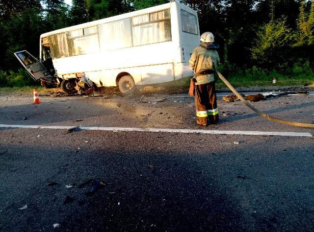 На Львовщине в ДТП пострадали легковушка и маршрутка (Фото)