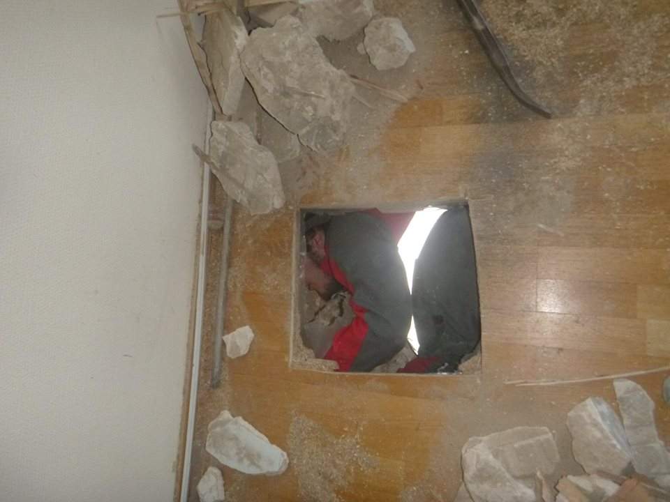 В киевском офисе 5 часов ломали пол из-за котенка (фото)