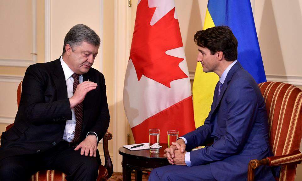 Порошенко и Трюдо обсудили направления партнерства Украины и Канады (Видео)