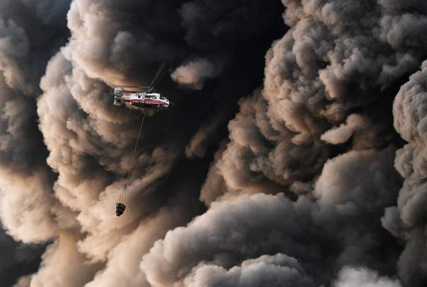 Шокирующие кадры масштабного пожара в Подмосковье (Фото)