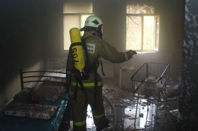 В Донецке горело родильное отделение в одной из больниц (фото)
