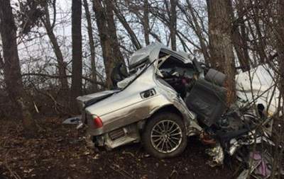 На Донбассе произошло смертельное ДТП: автомобиль влетел в дерево (фото)