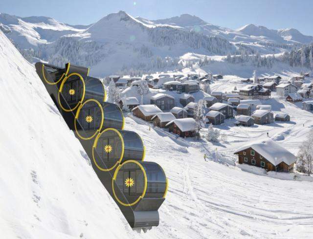 На швейцарском горнолыжном курорте заработал самый быстрый фуникулер (фото)