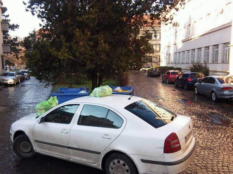 В Ужгороде оригинально наказали "героя парковки" (фото)