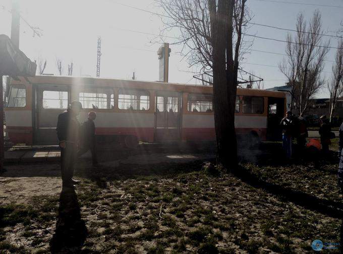 В Одессе вспыхнул трамвай с пассажирами (фото)