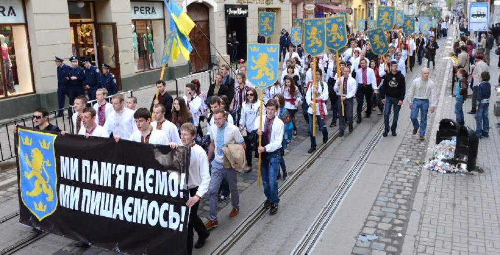 Во Львове националисты провели марш в честь создания дивизии СС 