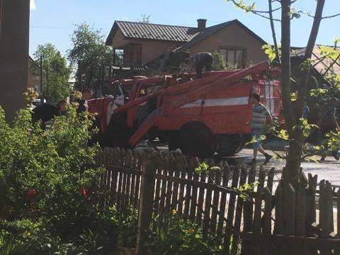 В Ивано-Франковской области пожарная машина спешила на вызов и перевернулась на бок