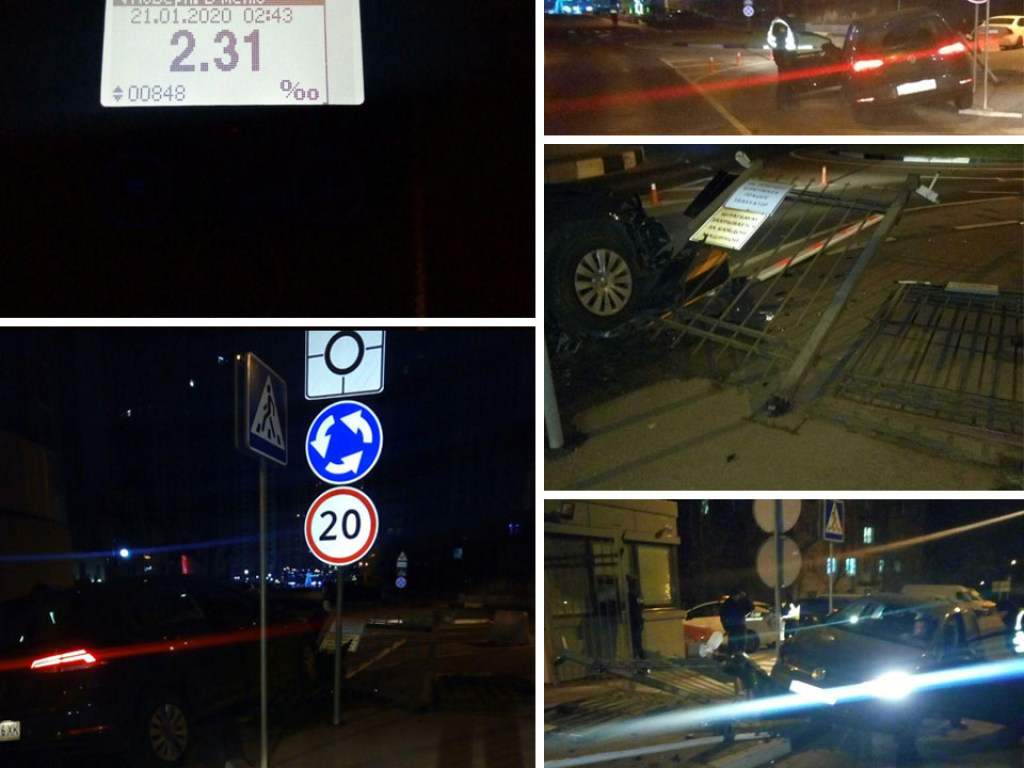 В Киеве авто с пьяным водителем влетело в забор дома (ФОТО)