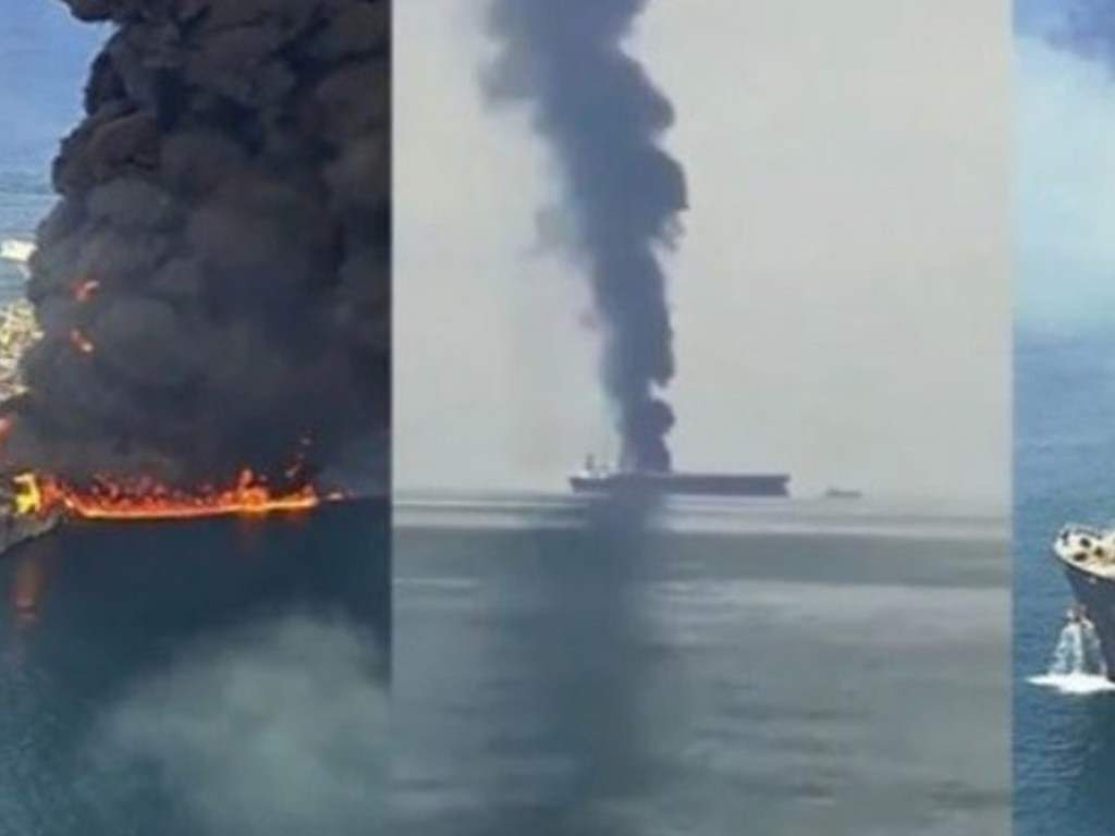 Может обернуться серьезной катастрофой: в Персидском заливе на нефтяном танкере вспыхнул  пожар