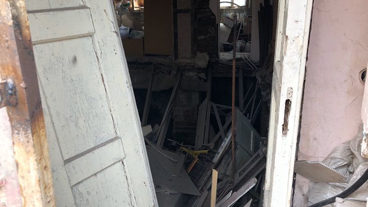 В Запорожье обвалился первый этаж трехэтажного дома