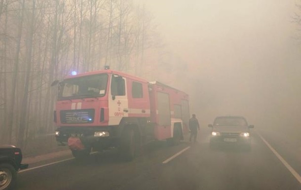 Пожары в Житомирской области направляются к границе с Беларусью