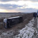 В Запорожской области перевернулся автобус со спортсменам: есть пострадавшие